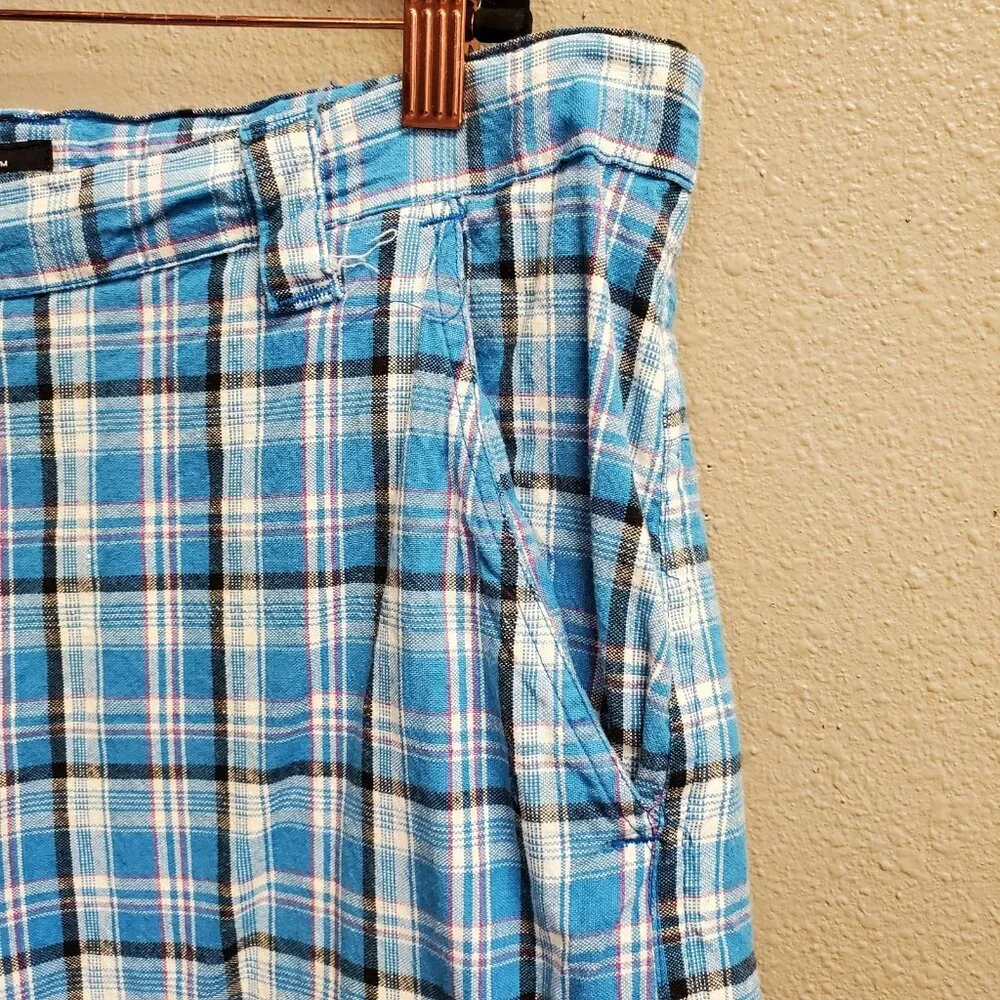 Victorious Cargo Shorts Mens 40 Plaid Urban Couture Multi Pocket Casual Summer